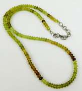 Glistening Peridot & Citrine Faceted Rondelle Necklace