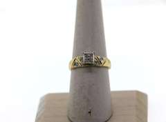 Beautiful Square Diamonds 14k Gold Ring