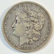 Key date 1878-CC Morgan Silver Dollar. First-year issue