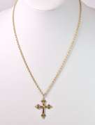 Darling Cross Pendant Necklace in Yellow Gold