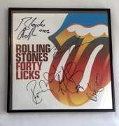 Rolling Stones Autographed Signed 2003 40 Licks Framed Booklet ACOA