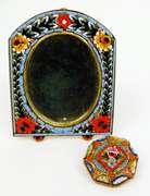 Vintage Italian Micro Mosaic Frame & Pin