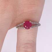 14kt Gold, Ruby, & Diamond Ring