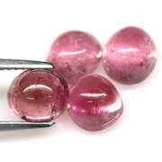 Dynamic 7.65ct Pink Tourmaline cabochon set