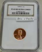 1995-S Lincoln Cent PRF NGC PF-69-RD-UC