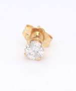 Eelgant Yellow Gold approximate 0.20ct Single Diamond Stud