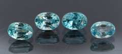 Brilliant 6.10ct sky blue Zircon set