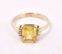Lavish Yellow Sapphire Ring in Yellow Gold