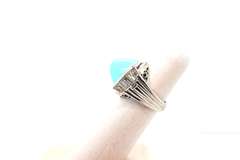 Fancy 18KT White Gold Turquoise Ring