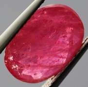 Bright 6.18ct oval cut rich blood red Ruby