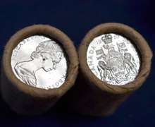 Lot Of 40 Unsearched Uncirculated Canadian Half Dollars In Brink's Rolls