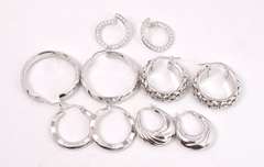 Collection of Hoop Earrings in Sterling Silver