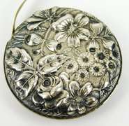 Antique Sterling Repousse Tape Measure