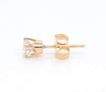 Eelgant Yellow Gold approximate 0.20ct Single Diamond Stud