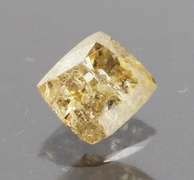Sparkling .35ct cushion cut yellow Diamond