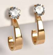 Nice CZ Studs with Gold Enhancers