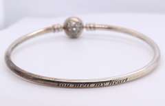 Pandora Sterling Silver You Melt My Heart Bangle Bracelet