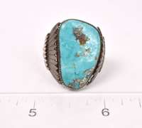 Vintage Turquoise Ring in Sterling Silver