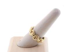 Beautiful Handmade Italian 14k Gold Rope Chain Ring