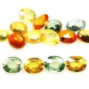 Glittering 6.36ct fancy color Sapphire set
