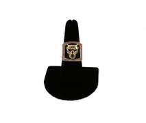Masculine Handmade Italian 14k Gold Panther Signet Ring