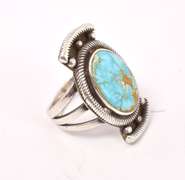 Turquoise Ring in Sterling Silver