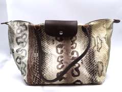 Longchamp Le Pilage Python Print Shoulder Bag