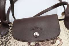 Longchamp Le Pilage Python Print Shoulder Bag