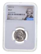 MS67 1950-D Jefferson Nickel - Graded NGC