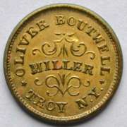 1863 Oliver Boutwell Troy NY Miller Civil War Store Card.