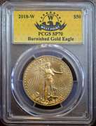 2018-W $50 Burnished Gold Eagle PCGS SP70