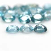 Brilliant 10.71ct sky blue Zircon set