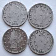 4 1883 Rackateer V Nickels