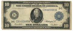Series of 1914 Large Size $10 Federal Reserve Note (3-C)