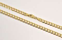 Sparkling 14k Beveled Curb Link Necklace
