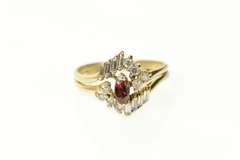 14K Yellow Gold Ctw Ruby Diamond Bridal Set Engagement Ring