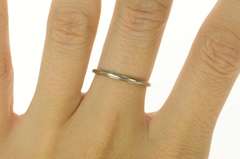 18K White Gold Art Deco Etched Pattern 1.9mm Wedding Band Ring