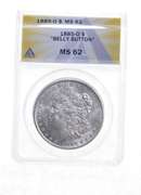 MS62 1885-O Morgan Silver Dollar - Belly Button - Graded ANACS