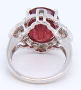 Fabulous White Gold Lead Treated Ruby with Diamond Ring