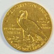 Near Mint 1908 US $2.50 Indian Gold Piece. Nice