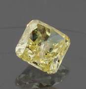 Rare .34ct cushion cut yellow Diamond