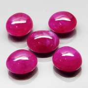 Heated only! 15.64ct top pinkish red Ruby cabochon set