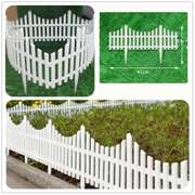12 White Flexible Plastic Garden Picket Fence