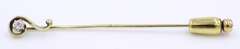 Vintage Diamond stick Yellow Gold Pin