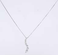 Brilliant White Gold Diamond Journey Pendant on Chain