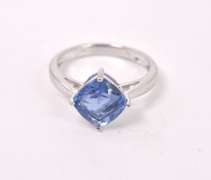 Blue Gemstone Ring in Sterling Silver