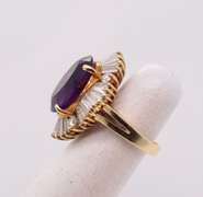 Fabulous Amethyst and Diamond Vintage Ring