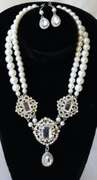 An Eye Catching Imitation Pearl Necklace and Earrings Set