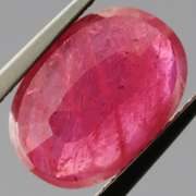 Bright 6.18ct oval cut rich blood red Ruby