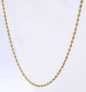 Popular Yellow Gold Rope Chain Necklace